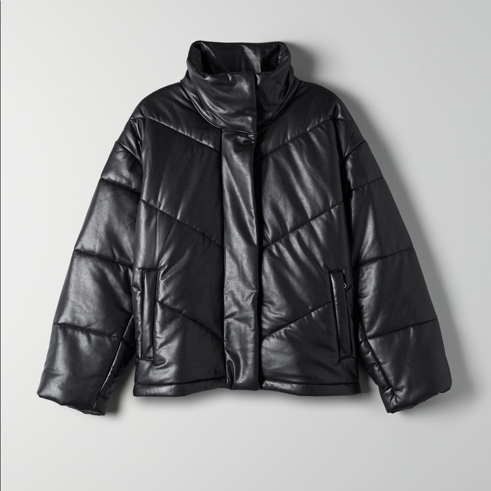 The cloud puff faux leather size large